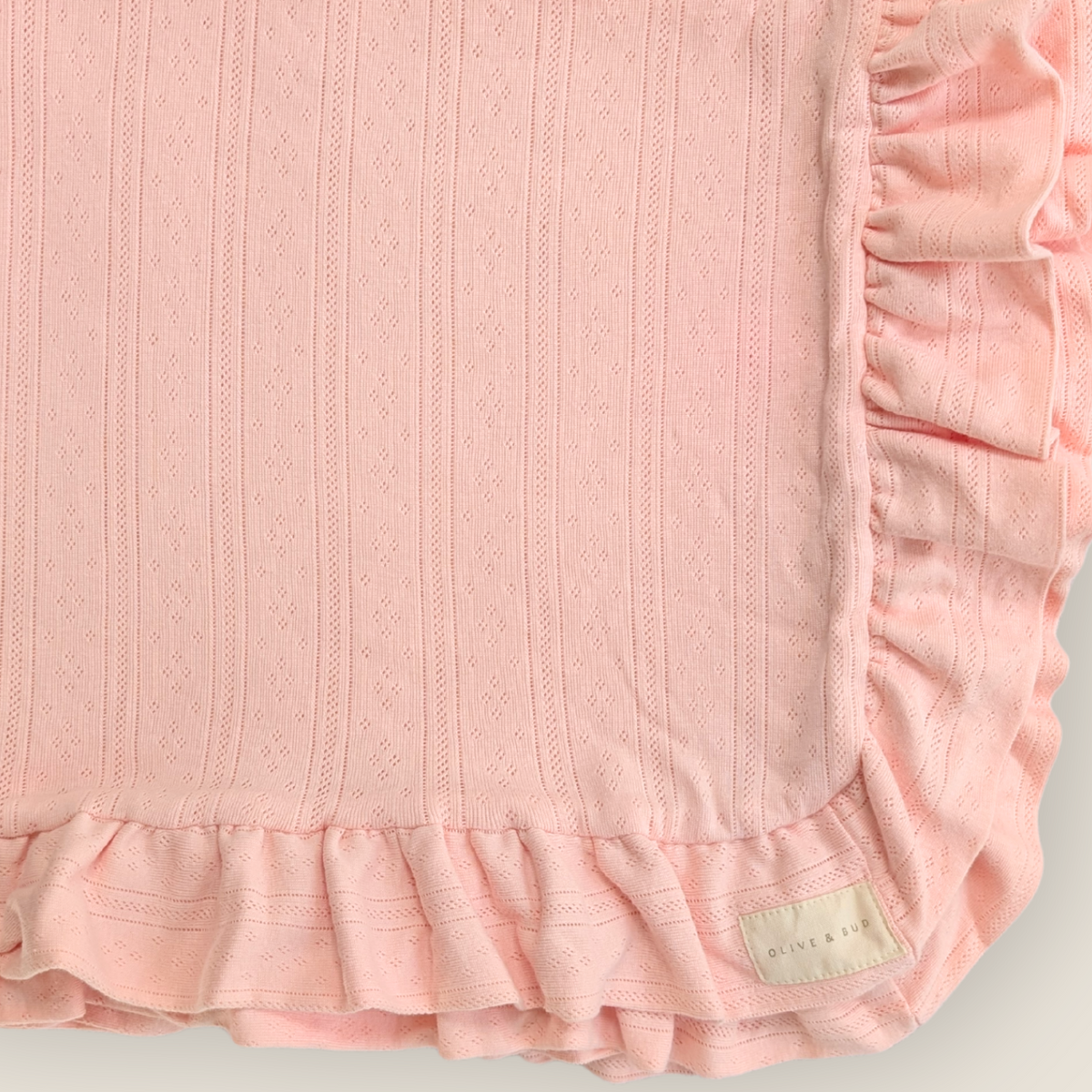 The Pointelle Blanket - Rose