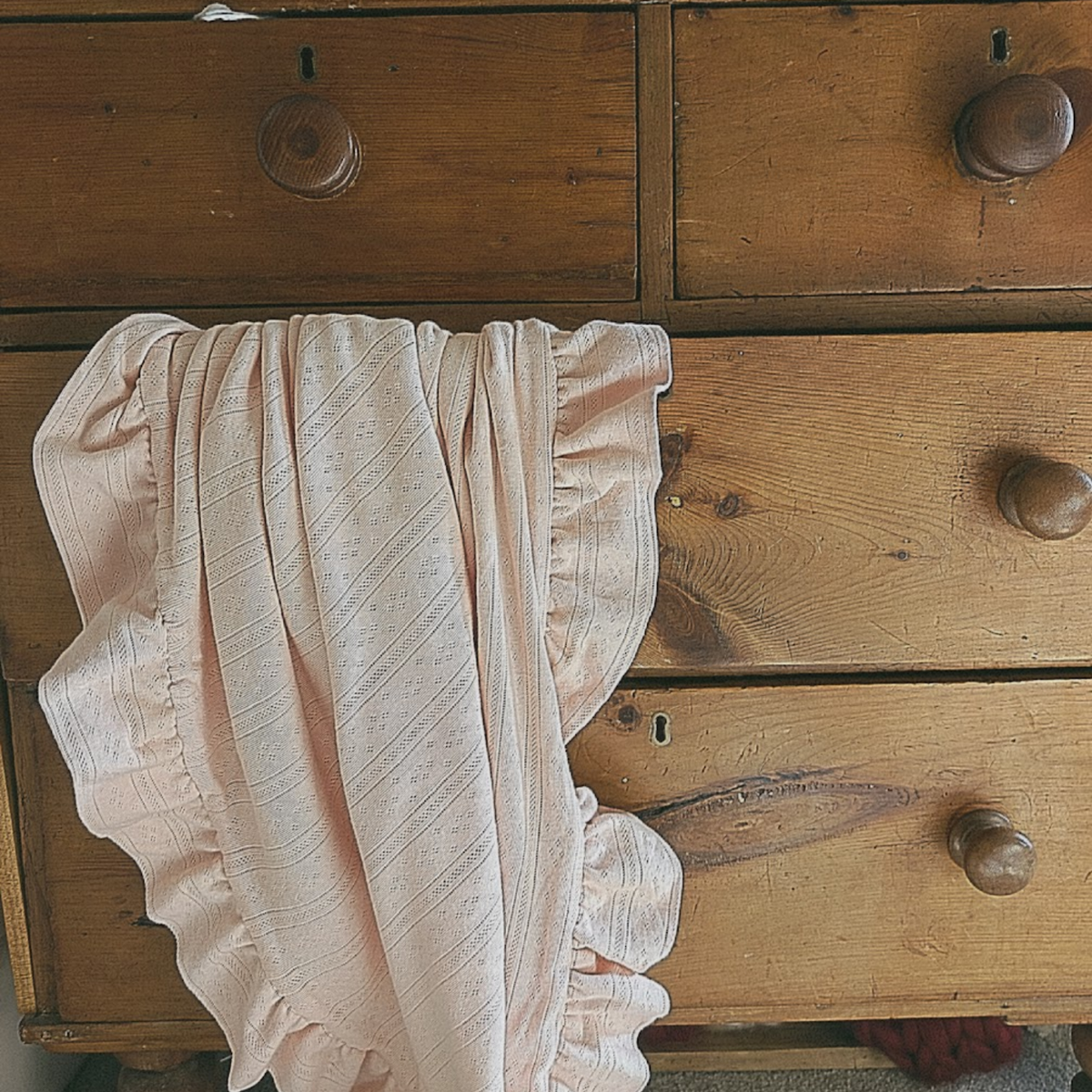 The Pointelle Blanket - Rose