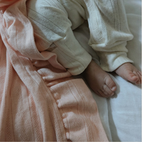 The Pointelle Blanket - Rose