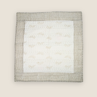 Kantha Bassinet Striped  Blanket | Green