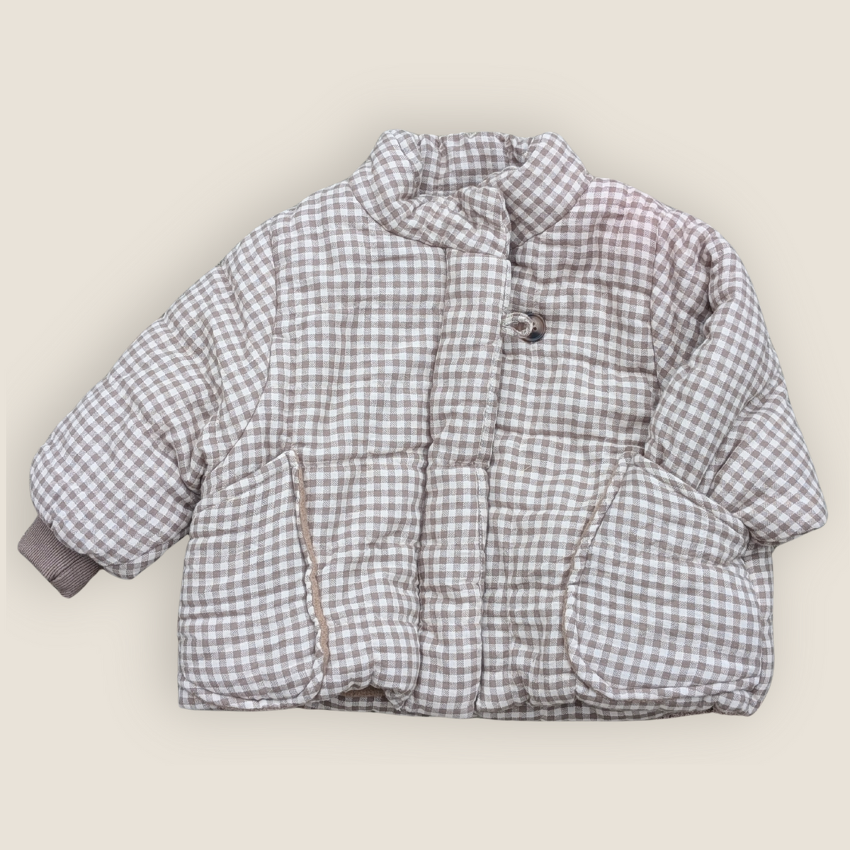 Gingham Padded Coat