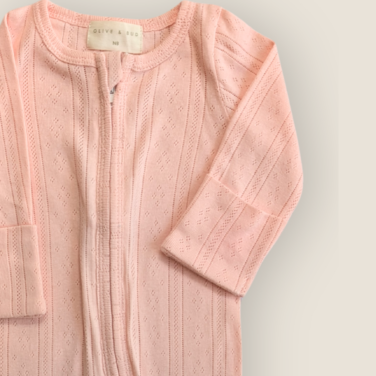 The Pointelle Sleepsuit | Rose