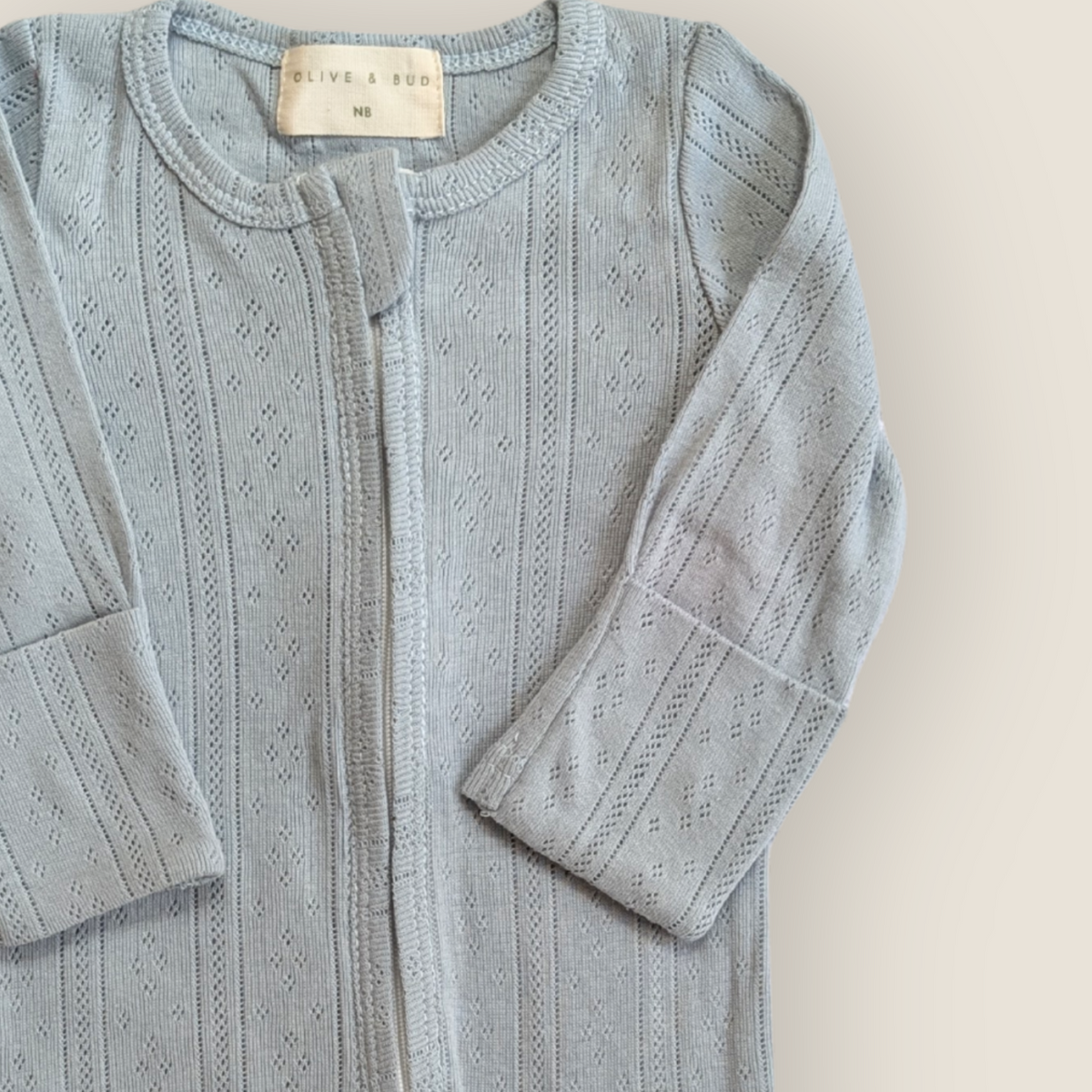 The Pointelle Sleepsuit | Cornflower