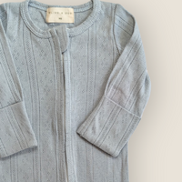 The Pointelle Sleepsuit | Cornflower