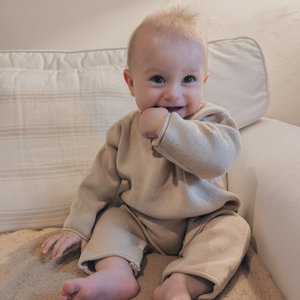 Frosted Toffee Knit Romper