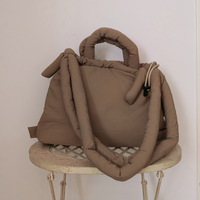Puffer Tote Bag | Khaki
