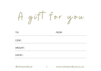 Olive & Bud Gift Voucher