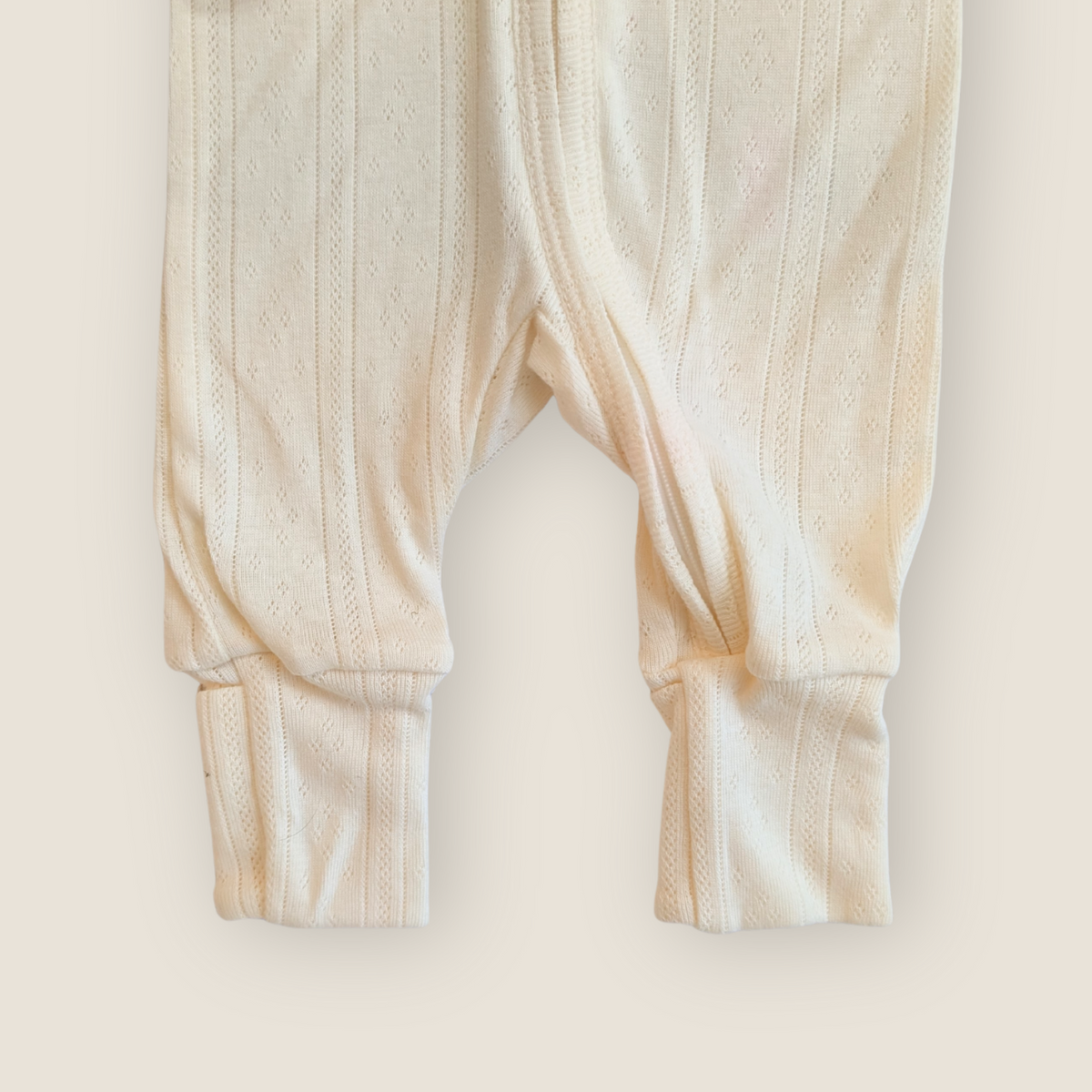 The Pointelle Sleepsuit | Off White