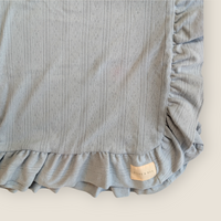 The Pointelle Blanket - Cornflower
