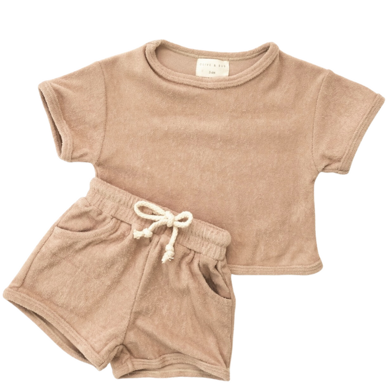 Fawn Terry Towelling Shorts Set