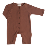 Carob Waffle Romper (WITH POPPERS)