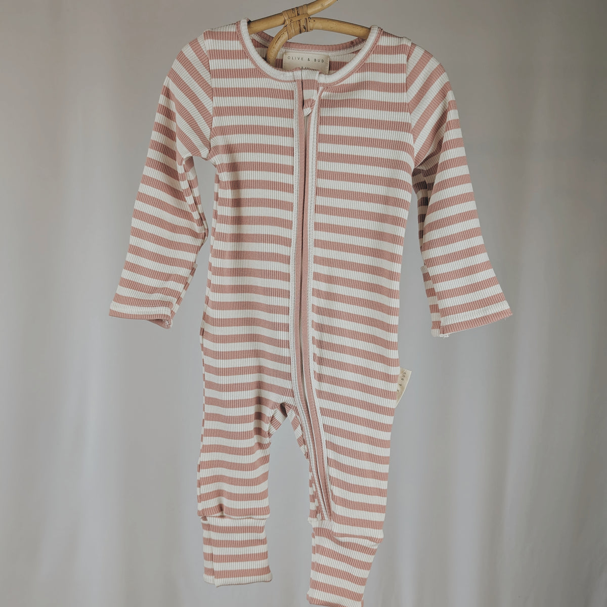 Primrose Striped Ribbed Sleepsuit