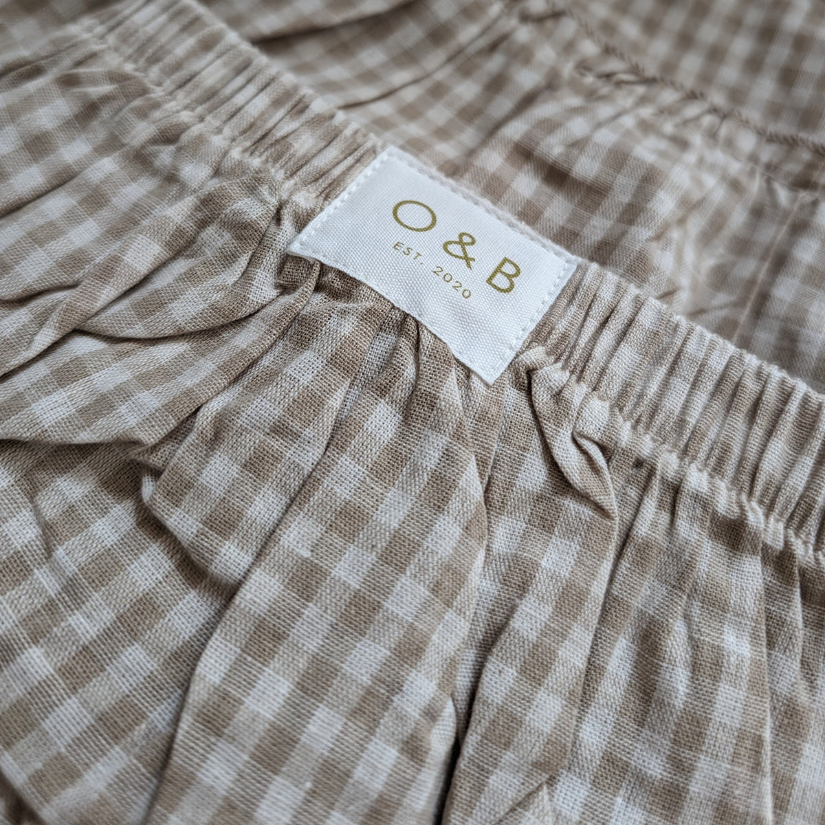 Gingham Smock and Pants | Caramel