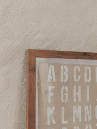 A3 Rustic Linen Alphabet WITH frame