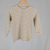 Caramel Striped Ribbed Loungewear