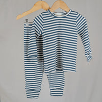 Navy Striped Ribbed Loungewear