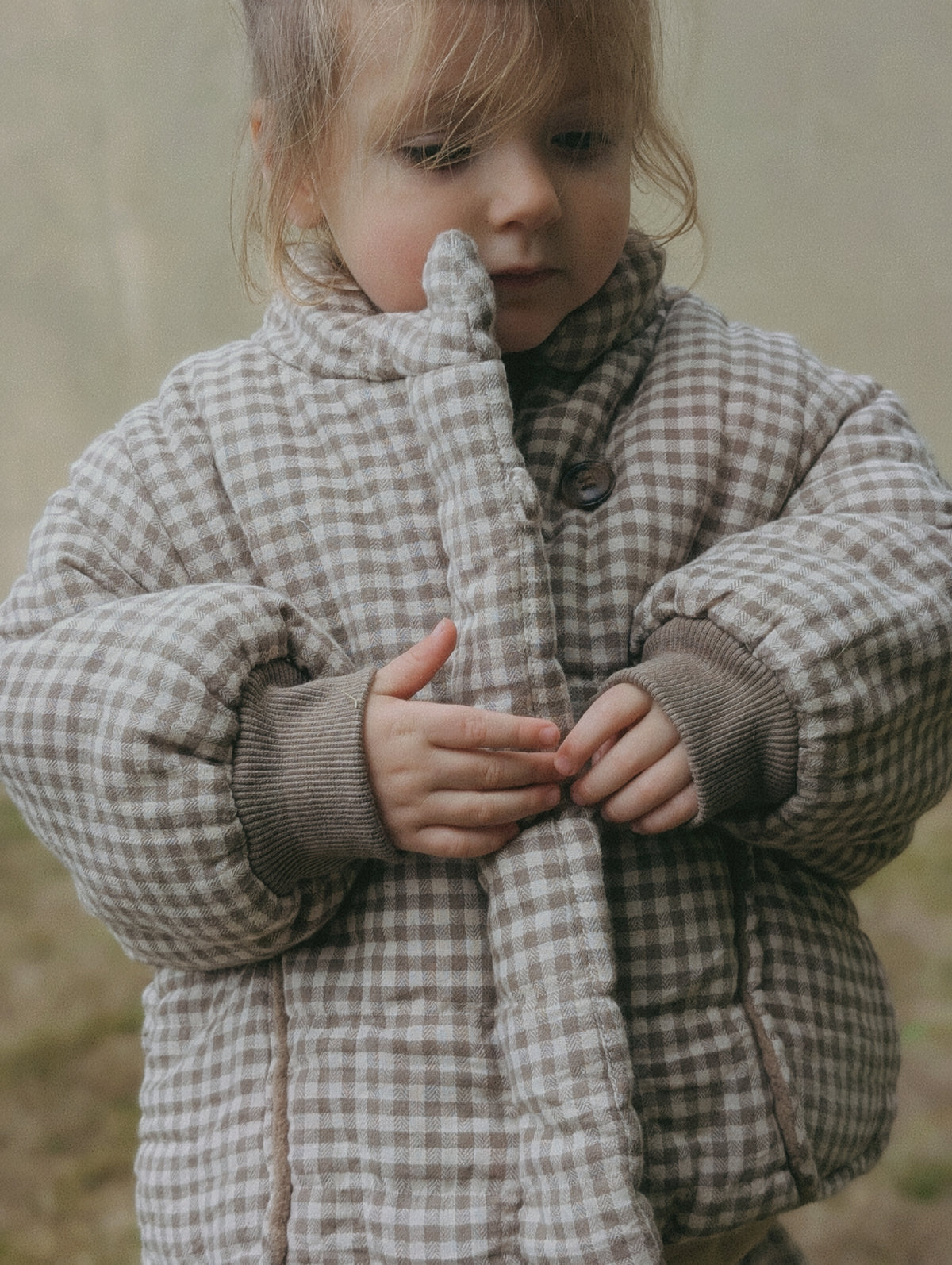 Gingham Padded Coat