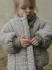 Gingham Padded Coat