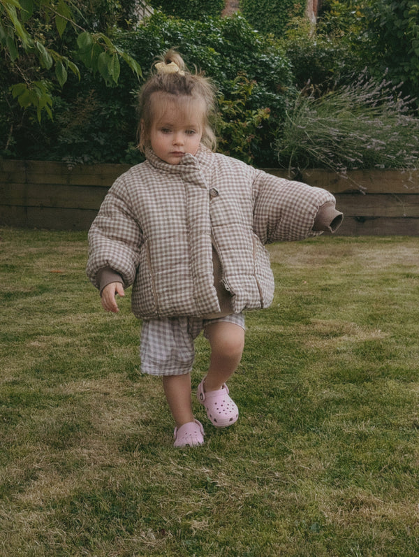 Gingham Padded Coat