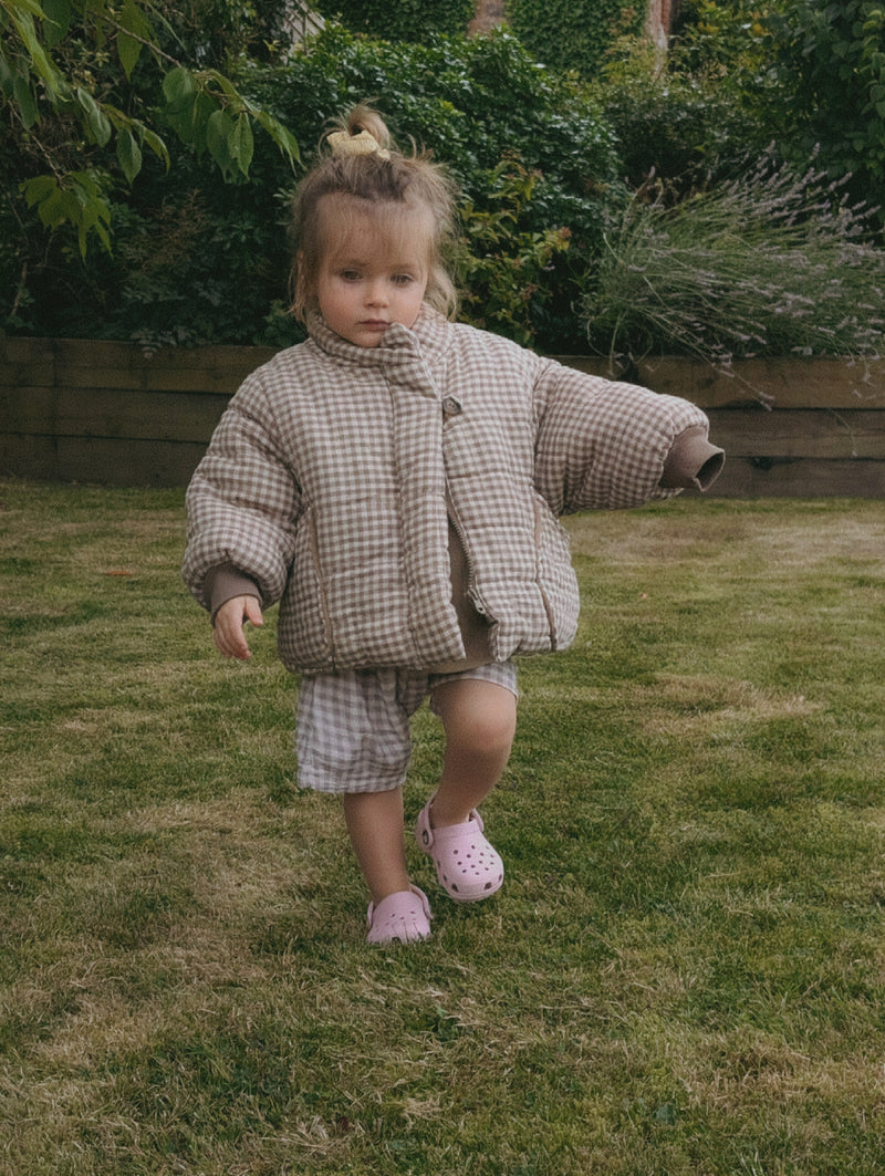 Gingham Padded Coat