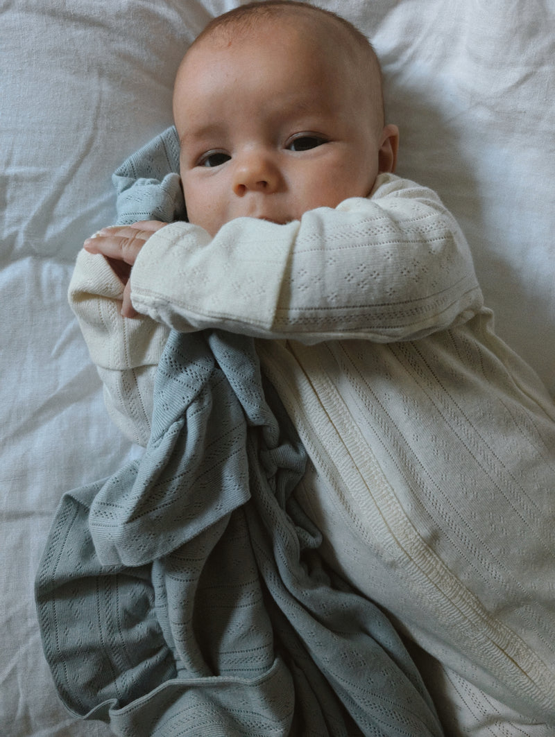 The Pointelle Sleepsuit | Off White