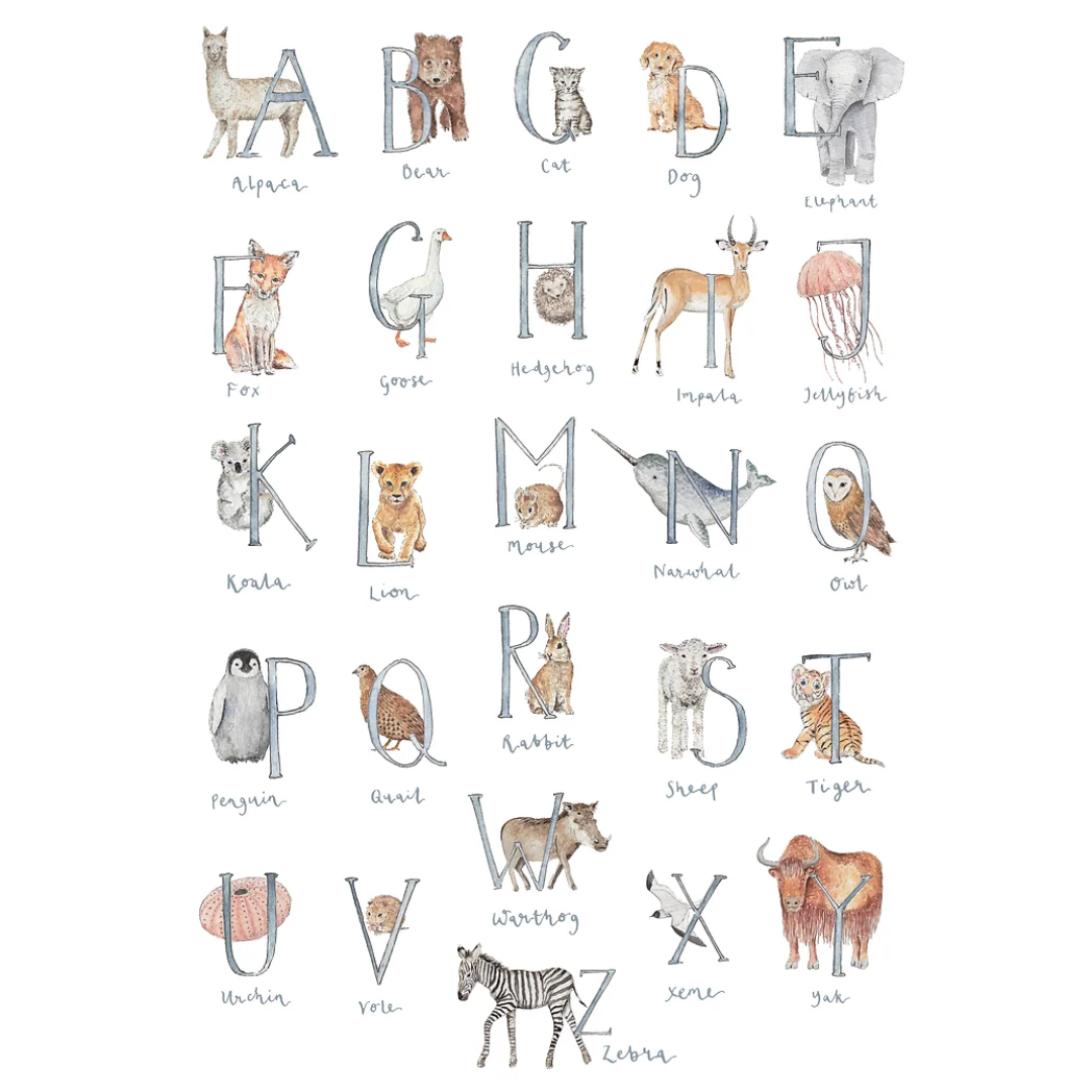 A3 Animal Alphabet Print | Print only