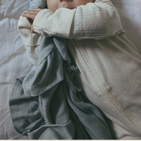 The Pointelle Blanket - Cornflower