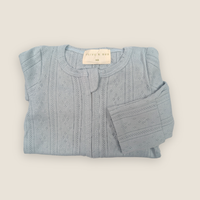 The Pointelle Sleepsuit | Cornflower