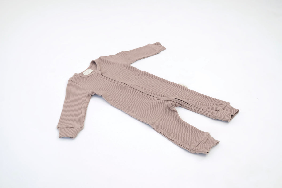 Dusk Ribbed Footless Sleepsuit