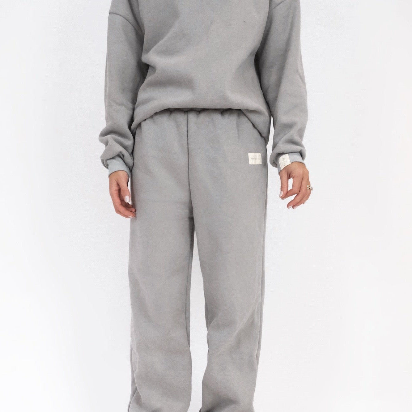 Grey sweatsuit set sale